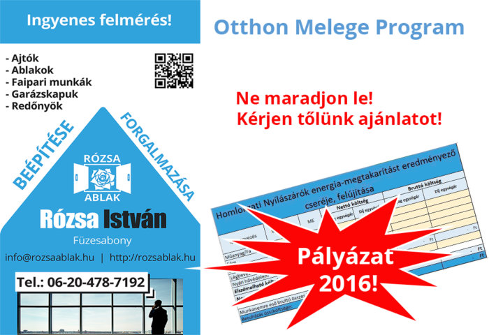 Otthon Melege pályázati program – 2016